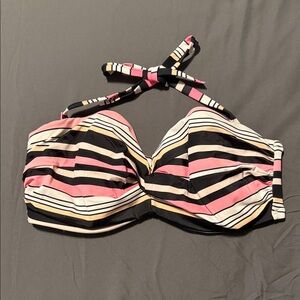 Victoria’s Secret Striped Halter w/ Removable Straps Bikini Top